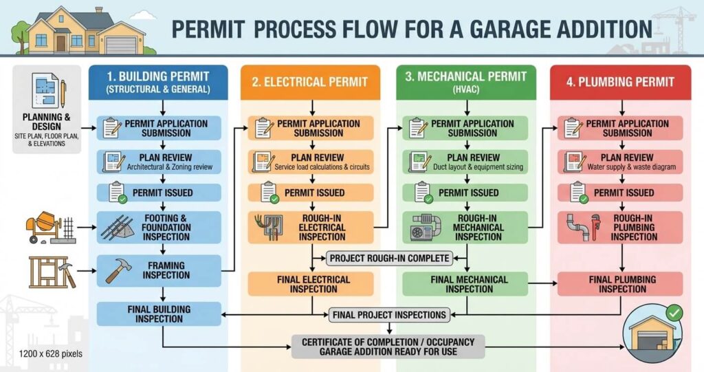 Garage Addition Permit Fairfax County VA: Complete Checklist for 2026 7 garage permit types Fairfax County building electrical mechanical