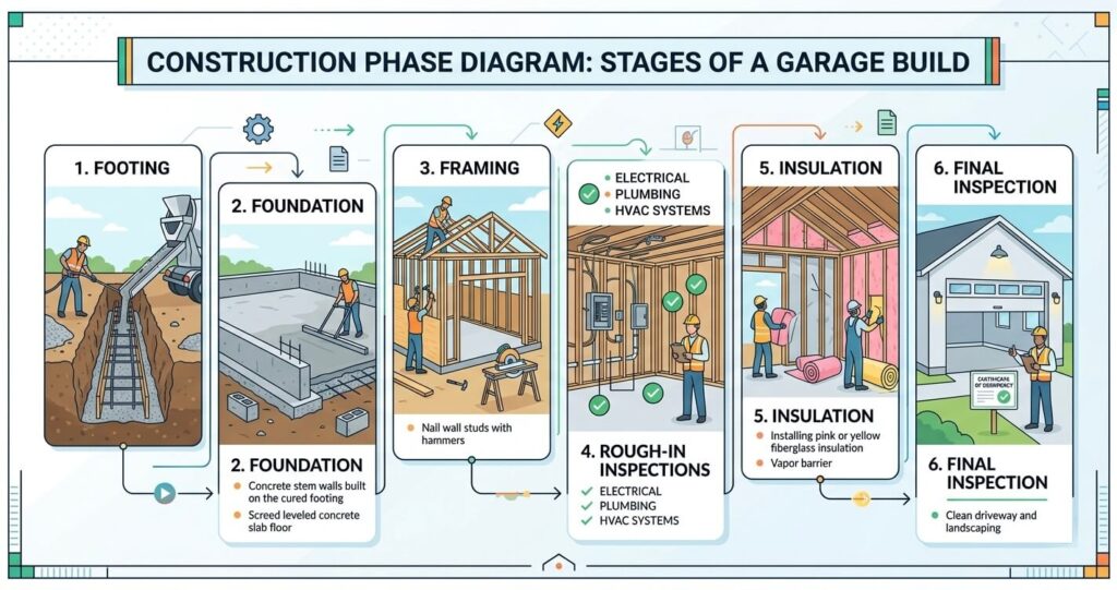 Garage Addition Permit Fairfax County VA: Complete Checklist for 2026 9 garage construction inspection stages Fairfax County
