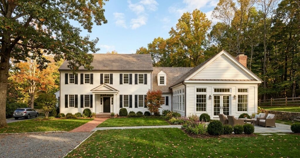 Family room addition Clifton VA example showing completed home expansion project

