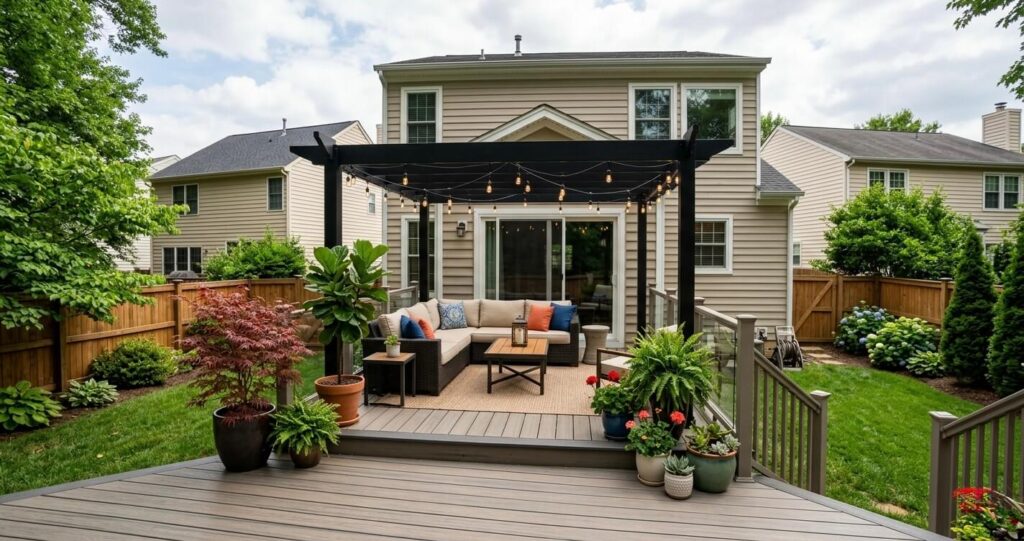 Deck Design Ideas Falls Church VA: 2026 Guide to Costs, Layouts & ROI 1 Deck design ideas Falls Church VA modern backyard composite deck outdoor living Northern Virginia