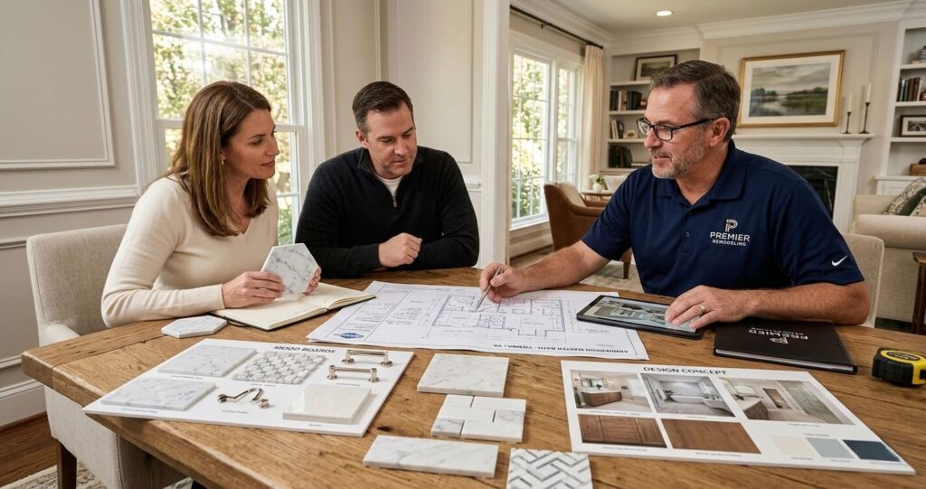 Bathroom Remodel vs. Renovation Vienna VA: What’s Worth It in 2026? 9 bathroom remodel vs renovation Vienna VA bathroom contractor consultation in Northern Virginia luxury home