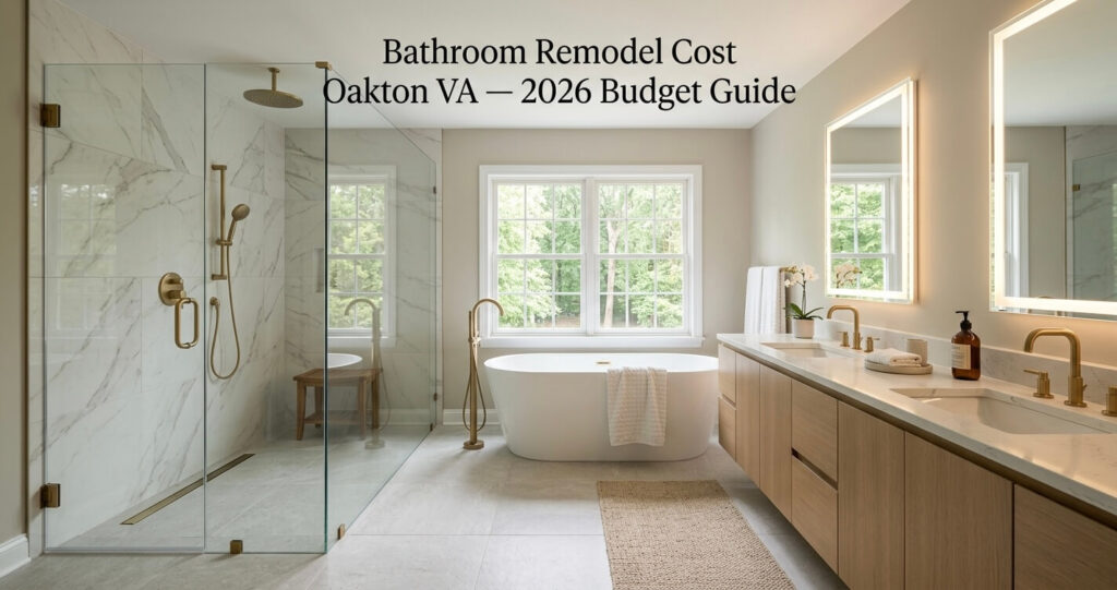 Bathroom remodel cost Oakton VA luxury master bathroom renovation in Fairfax County Northern Virginia