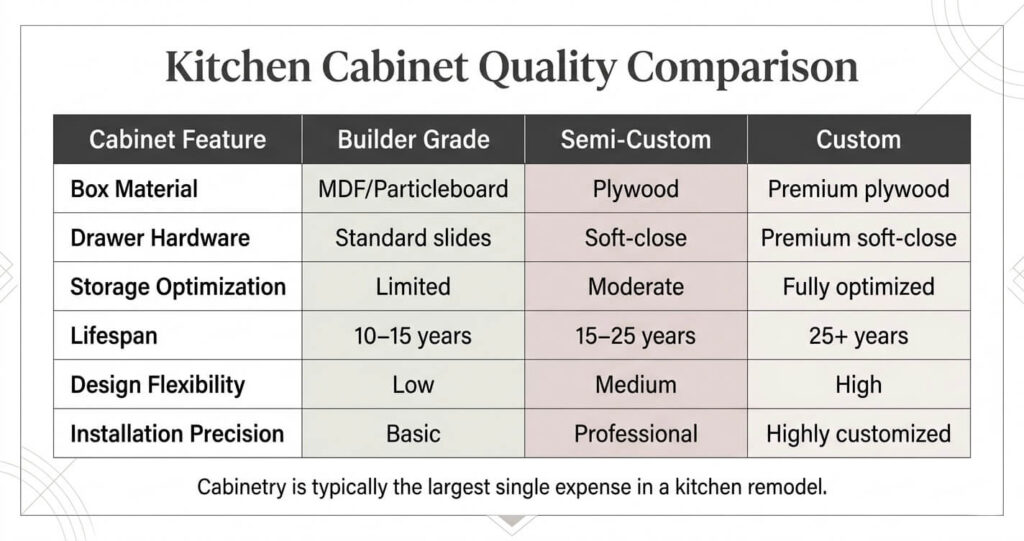 8 Kitchen Remodel Mistakes Vienna VA Homeowners Make (And How to Avoid Them in 2026) 4 kitchen remodel mistakes Vienna VA cabinet quality comparison for kitchen renovation Vienna VA