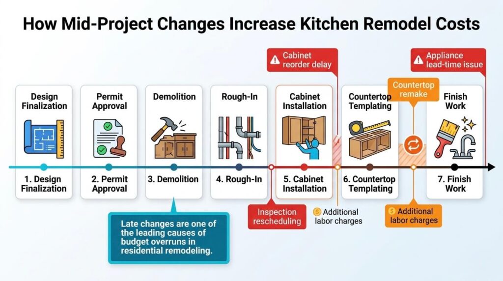 8 Kitchen Remodel Mistakes Vienna VA Homeowners Make (And How to Avoid Them in 2026) 9 kitchen remodel mistakes Vienna VA change order delays and kitchen renovation cost overruns