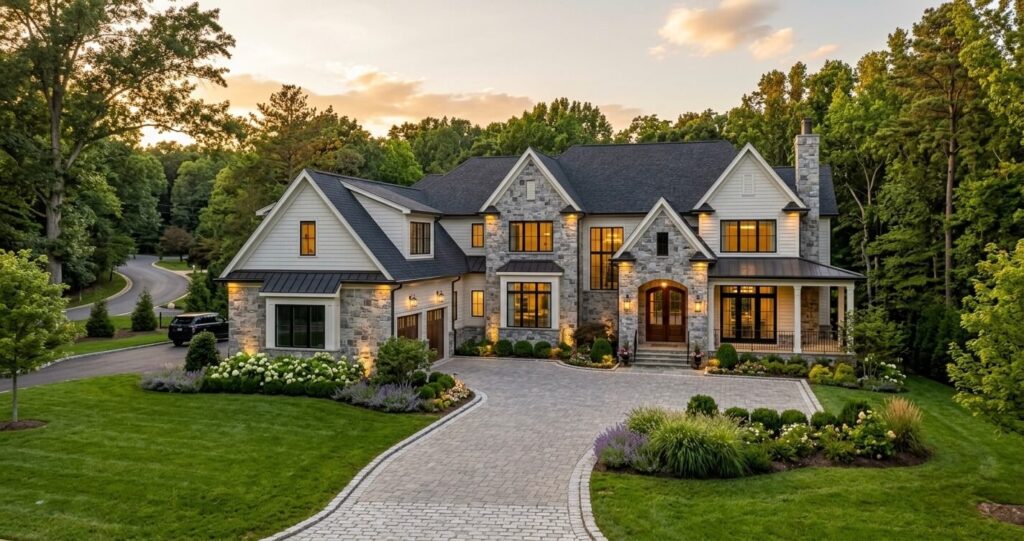 custom home permit Fairfax County VA completed luxury custom home in McLean and Great Falls Virginia

