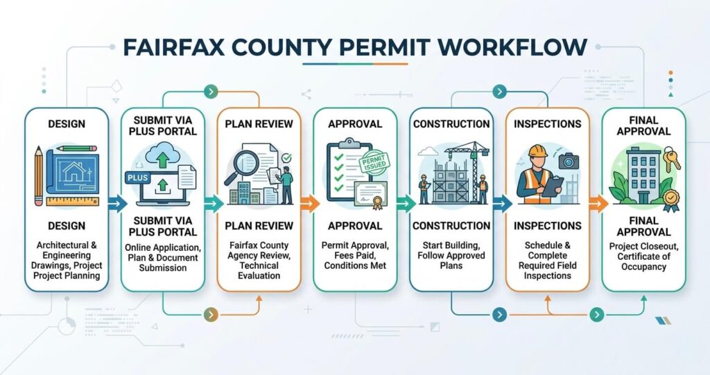 Full Home Renovation McLean VA: 2026 Cost, Timeline & Planning Guide 7 full home renovation McLean VA permit process Fairfax County PLUS portal workflow