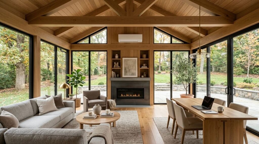 Sunroom Addition Ideas Burke VA Homeowners Love in 2026 2 sunroom addition ideas Burke VA luxury four season room with vaulted ceiling and energy efficient windows