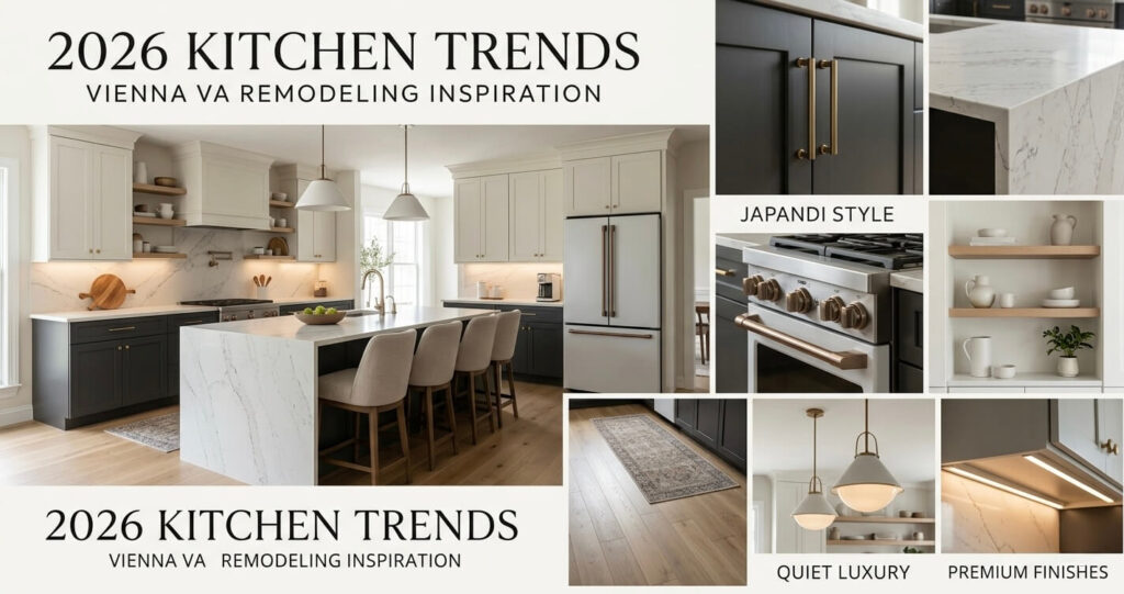 Kitchen Remodeling Vienna VA: Complete 2026 Homeowner Guide 4 Kitchen remodeling Vienna VA 2026 kitchen design trends with quartz countertops and two-tone cabinets