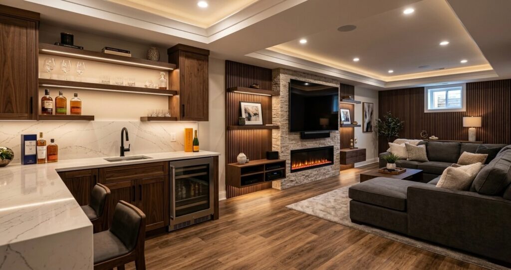Basement Finishing Before After Arlington VA: Luxury Remodel Ideas & Costs (2026 Guide) 5 luxury basement features arlington va wet bar media room.jpg