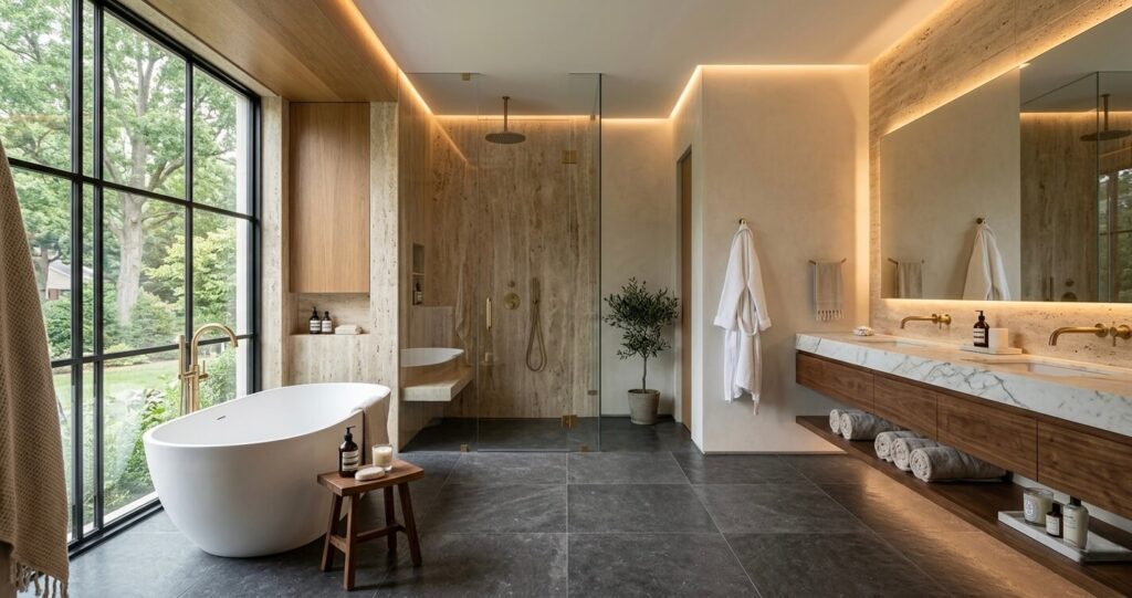 Bathroom Remodel vs. Renovation Vienna VA: What’s Worth It in 2026? 8 bathroom remodel vs renovation Vienna VA luxury spa bathroom renovation Northern Virginia