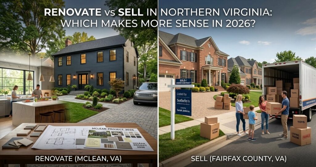 renovate vs sell Northern Virginia luxury home renovation and moving decision in McLean VA and Fairfax VA