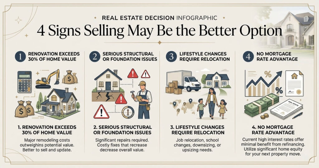 Renovate vs. Sell Northern Virginia: What Makes More Sense in 2026? 5 renovate vs sell Northern Virginia selling decision guide for Arlington VA and Fairfax VA homeowners