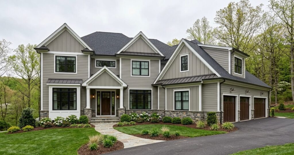 siding replacement Clifton VA modern exterior remodeling with fiber cement siding and moisture-resistant building envelope design