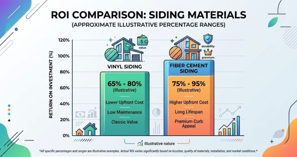 vinyl vs fiber cement siding Northern Virginia ROI comparison resale value chart

