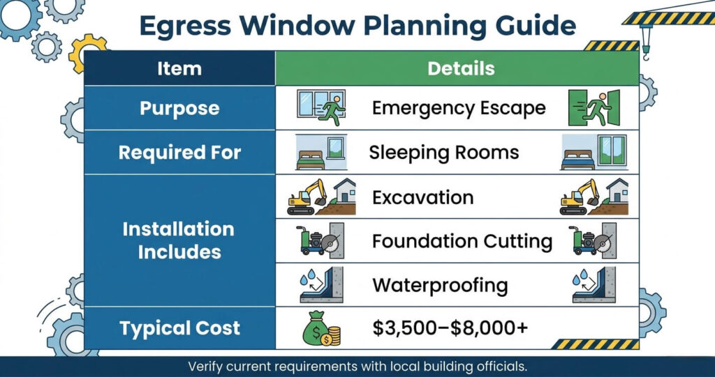 Basement egress window requirements Virginia and basement finishing mistakes Northern Virginia homeowners should avoid