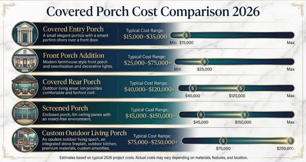 covered porch design ideas Annandale VA covered porch cost Northern Virginia porch addition pricing guide

