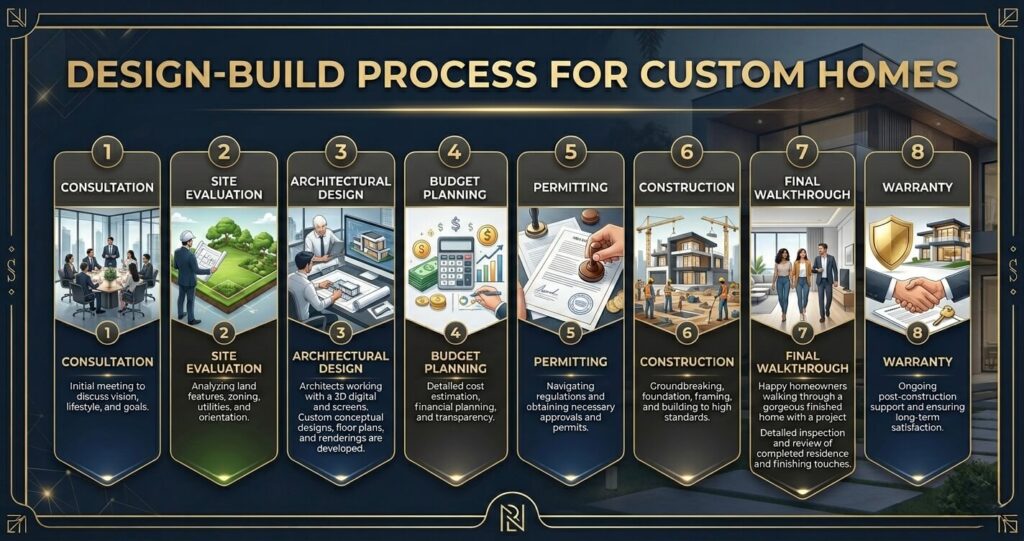 custom home builder McLean VA design build process from planning permits construction to final delivery Northern Virginia 2026
