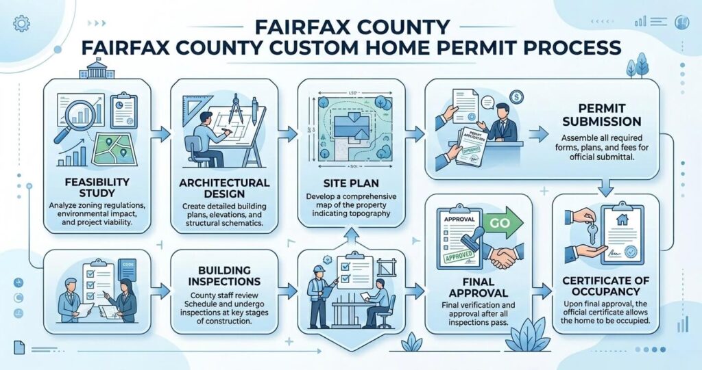 Custom Home Cost Vienna VA: 2026 Pricing Guide, Permits & Building Costs 7 Custom home cost Vienna VA Fairfax County permit process and custom home builder Vienna VA guide