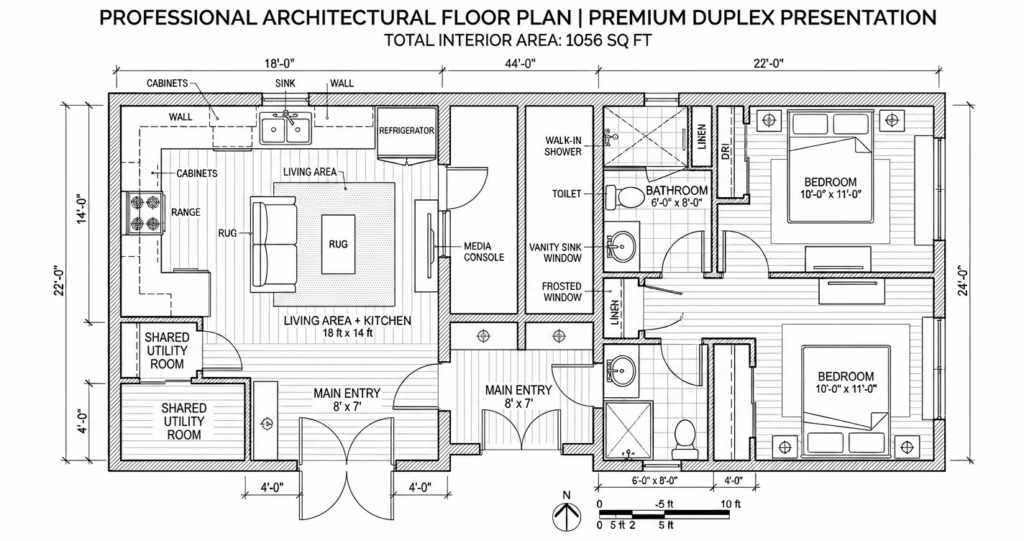ADU Garage Conversion Before After Arlington VA (2026): Full Project Breakdown 5 ADU garage conversion before after Arlington VA 528 square foot floor plan layout