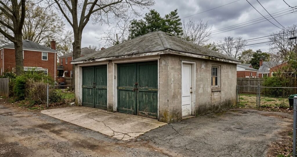 ADU Garage Conversion Before After Arlington VA (2026): Full Project Breakdown 2 ADU garage conversion before after Arlington VA original detached garage before conversion