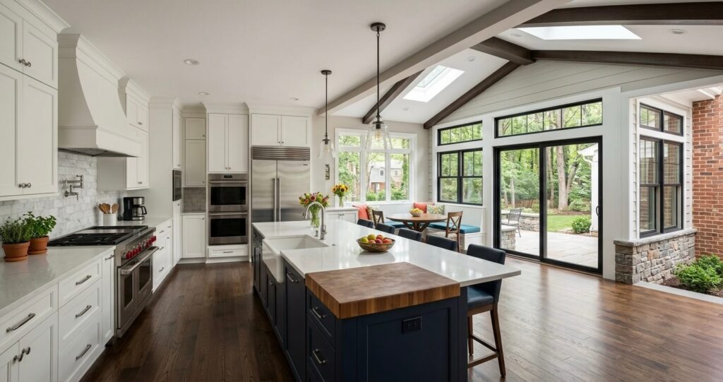 7 Practical Home Addition Design Ideas That Work 5 Home addition design ideas showing kitchen bump out addition ideas