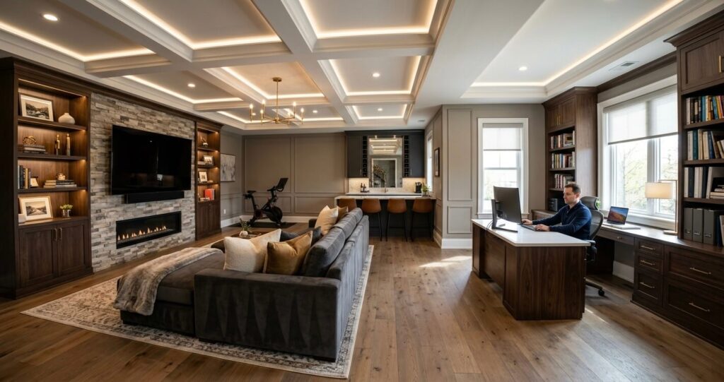 7 Practical Home Addition Design Ideas That Work 4 Home addition design ideas finished basement conversion for additional living space