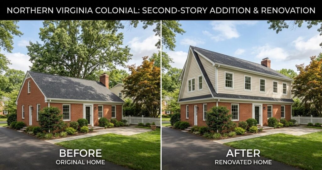 7 Practical Home Addition Design Ideas That Work 3 Home addition design ideas featuring second story addition Northern Virginia home
