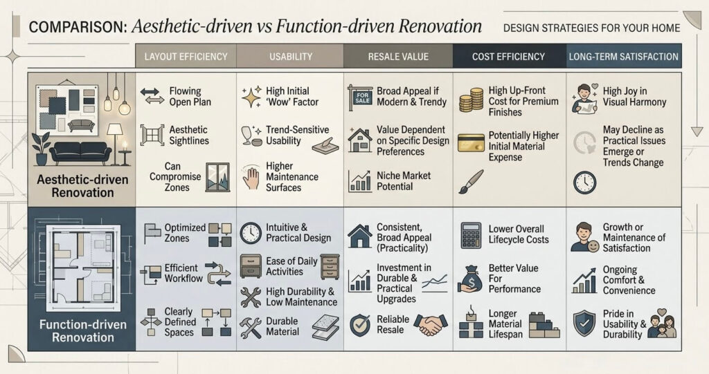 home renovation mistakes Northern Virginia design vs functional renovation comparison

