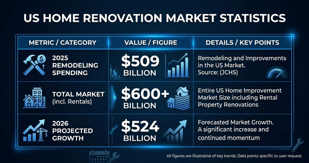 home renovation mistakes Northern Virginia remodeling market statistics table

