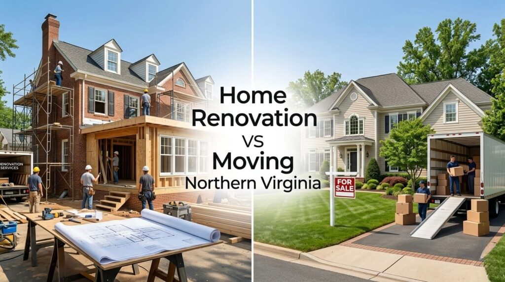 home renovation vs moving Northern Virginia cost comparison between renovating and buying a larger home in 2026