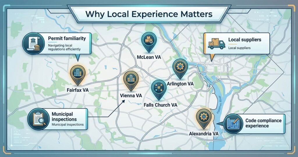 8 Remodeling Contractor Red Flags Northern Virginia Homeowners Must Know (2026 Guide) 7 Remodeling contractor red flags Northern Virginia local project history Fairfax McLean Arlington Vienna
