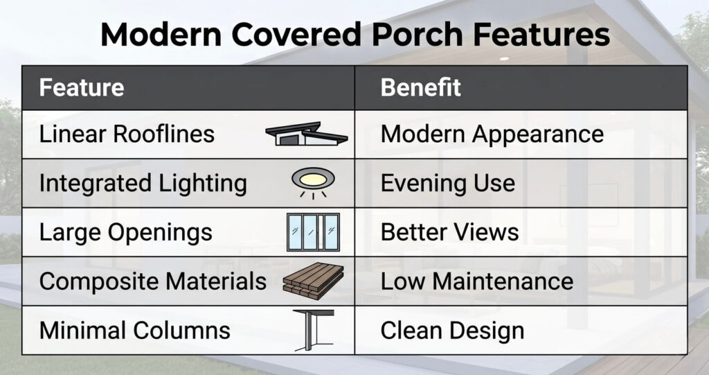 covered porch design ideas Annandale VA modern covered porch features contemporary outdoor living Northern Virginia

