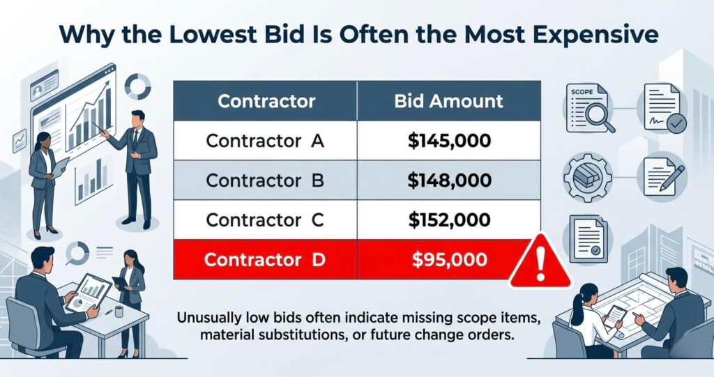 8 Remodeling Contractor Red Flags Northern Virginia Homeowners Must Know (2026 Guide) 4 Remodeling contractor red flags Northern Virginia low bid comparison home renovation contractor Northern Virginia