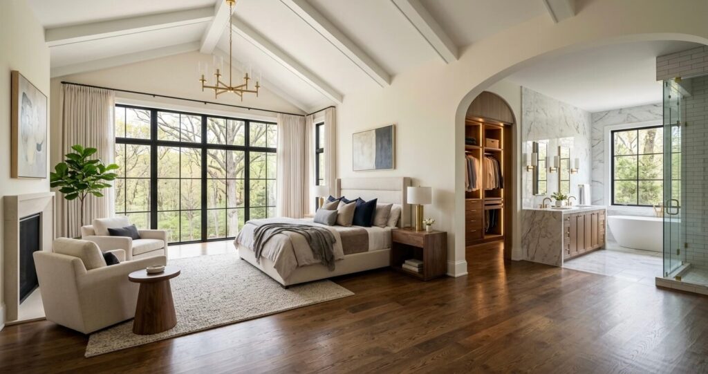 Second Story Addition McLean VA: 2026 Case Study 8 Second story addition McLean VA primary suite bedroom and ensuite bathroom