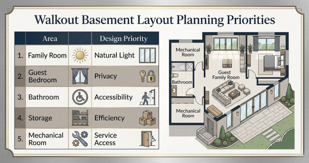 Walkout Basement Mistakes Vienna VA (2026 Guide) 6 walkout basement design mistakes and walkout basement layout planning Vienna VA comparison table