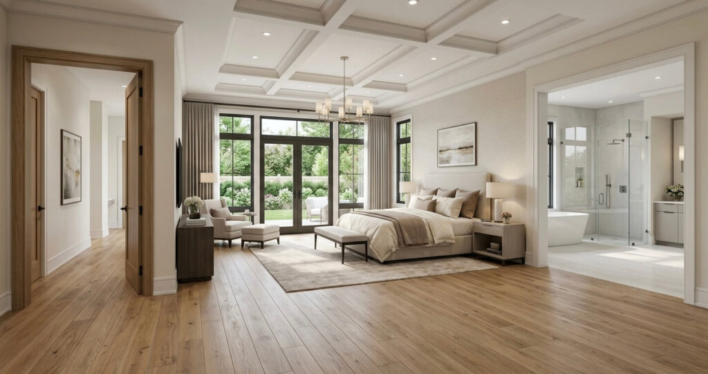 aging in place home design ideas Northern Virginia first floor primary suite with luxury accessible design