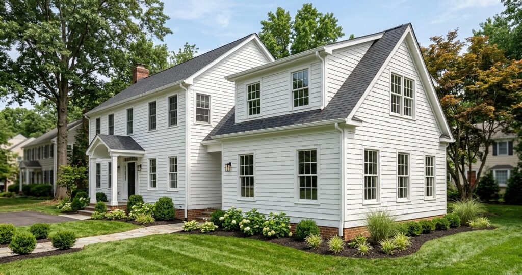 bedroom addition permit Fairfax County VA finished exterior Northern Virginia home