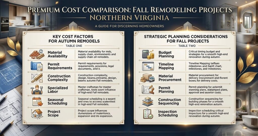 Fall Remodeling Trends Northern Virginia 2026 Guide 9 fall remodeling trends Northern Virginia remodeling project cost factors and planning considerations