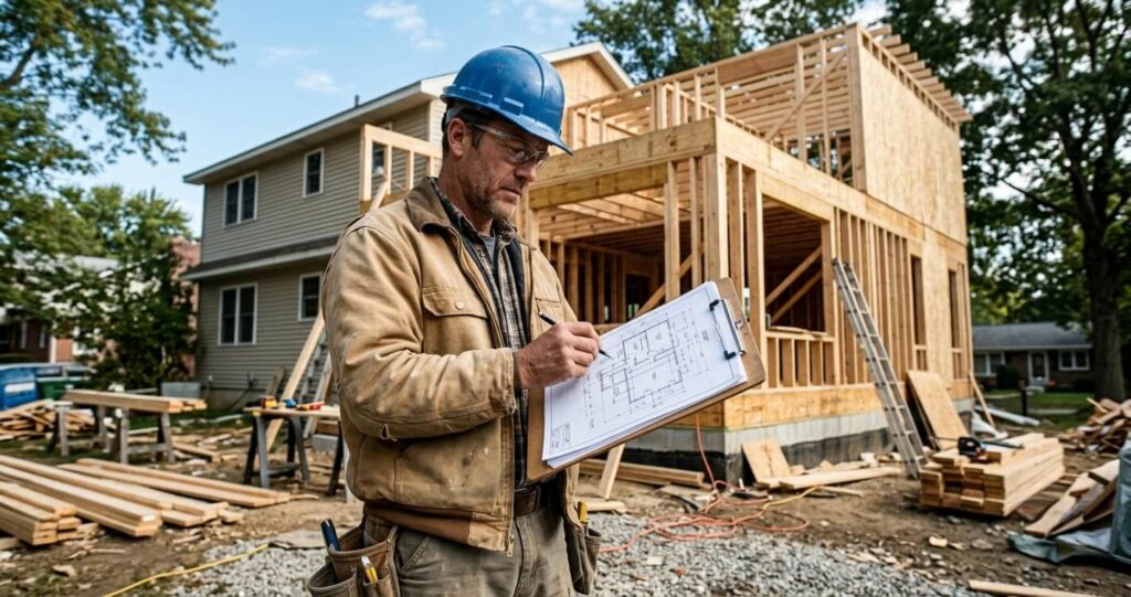 licensed contractor pulling bedroom addition permit Northern Virginia