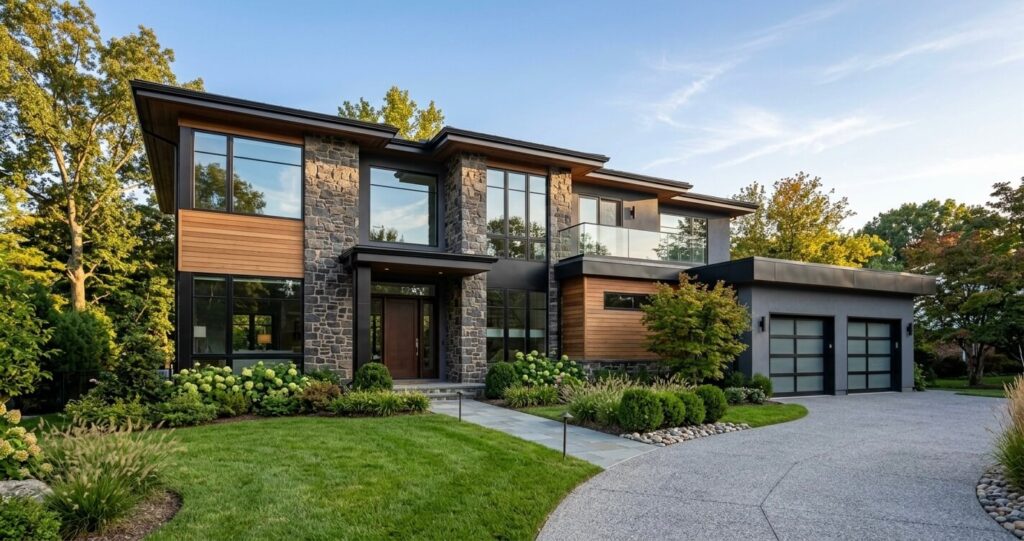 Modern custom home builder Northern Virginia finished new construction