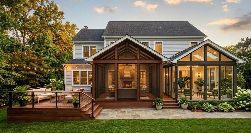 Screen porch vs sunroom vs deck Northern Virginia comparison guide
