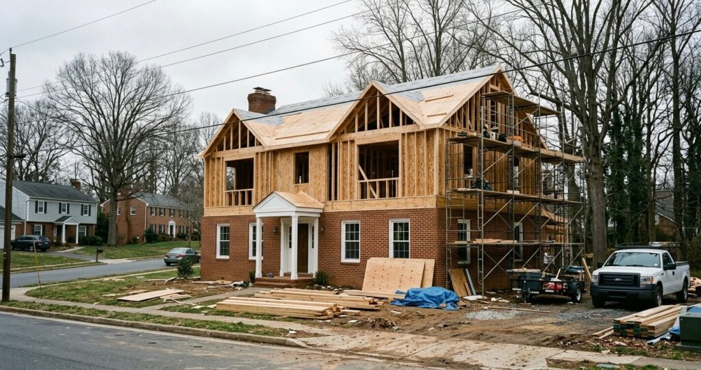 second story addition vs home addition Northern Virginia colonial home construction