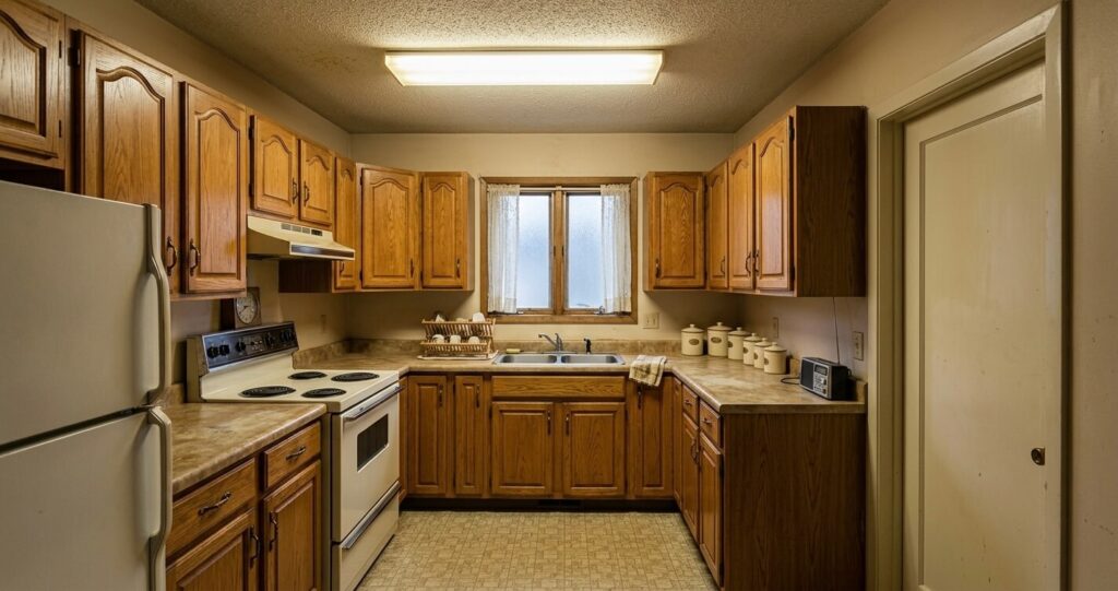 Whole house renovation Vienna VA — closed-off original 1987 kitchen before full home renovation