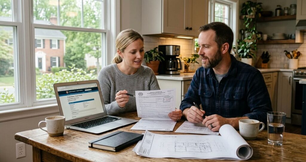 Homeowner reviewing ADU permit Arlington VA fees

