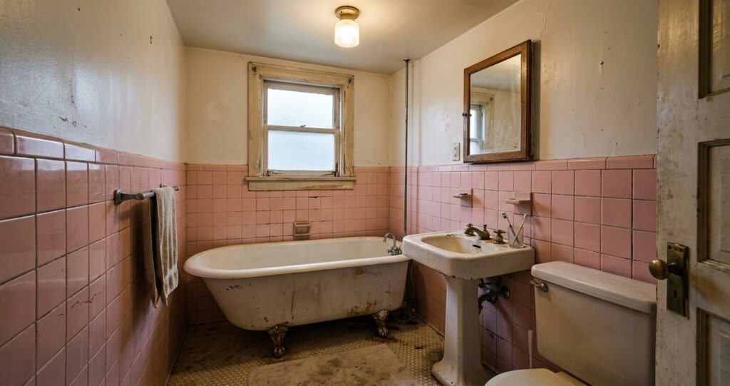 Bathroom Remodel Before and After Alexandria VA 2 Bathroom remodel before and after Alexandria VA corroded clawfoot tub before renovation