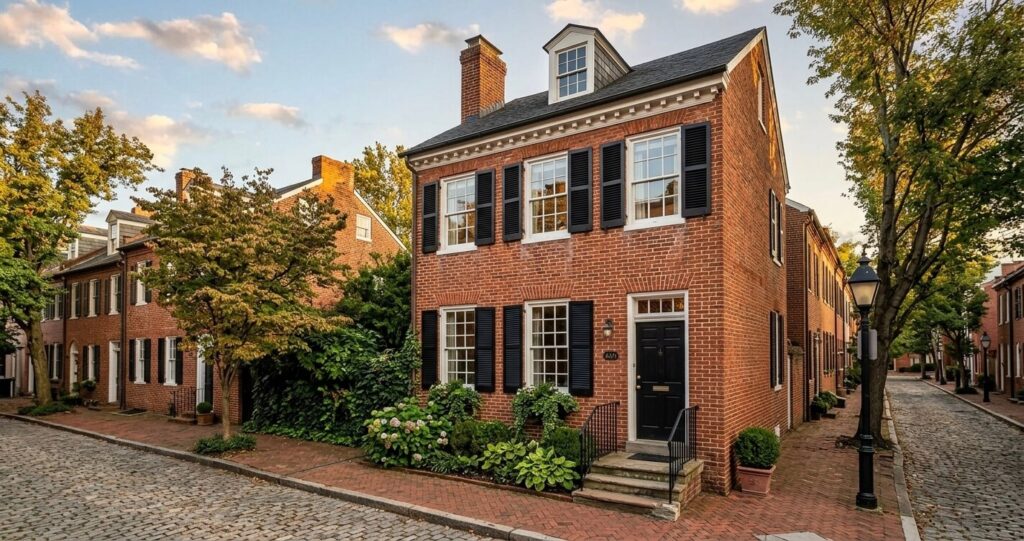 Bathroom remodel before and after Alexandria VA historic home exterior rowhouse