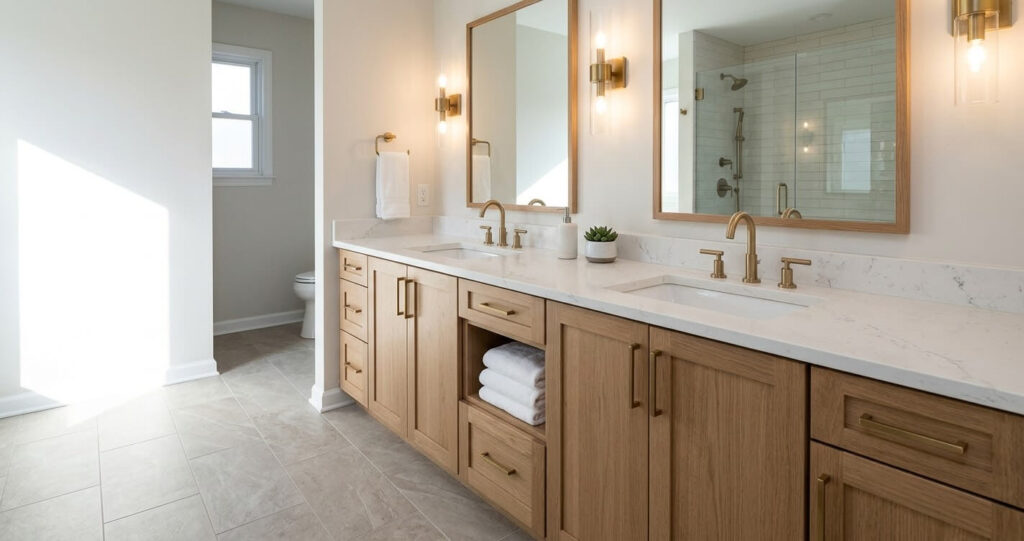 bathroom vanity prices Fairfax County VA 2026 double vanity remodel