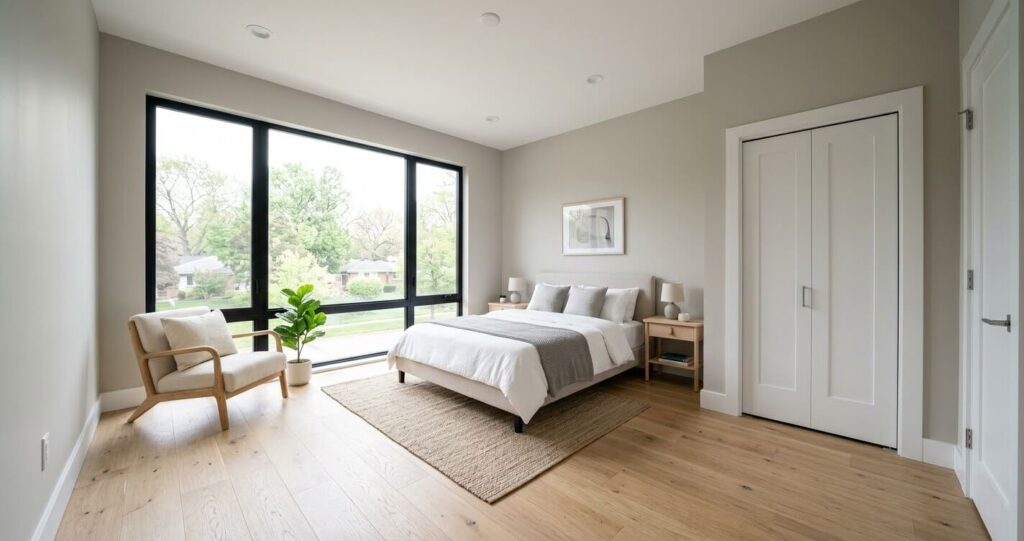 bedroom addition cost Northern Virginia finished bedroom interior