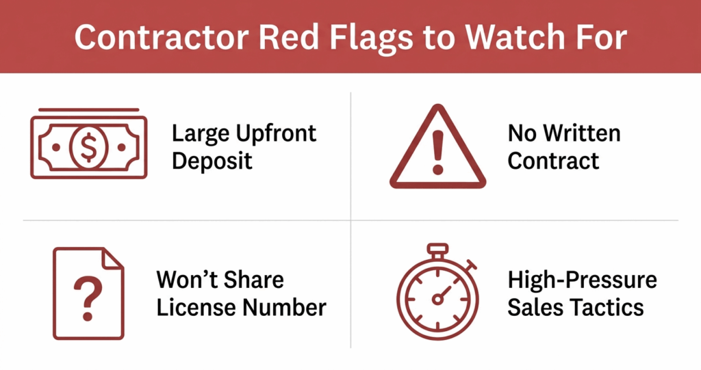 Home renovation contractor red flags checklist
