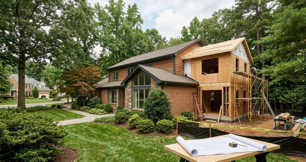 Home addition HOA approval Reston VA project with Reston Association DRB planning
